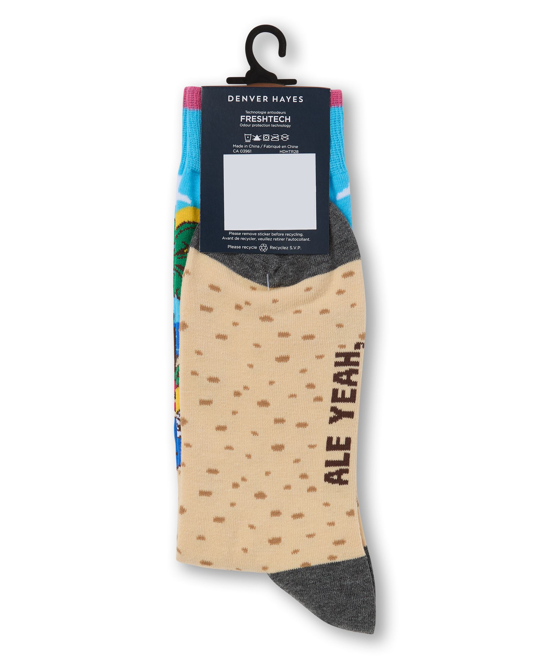 Denver Hayes Men's Novelty Tropical Pattern Casual Socks