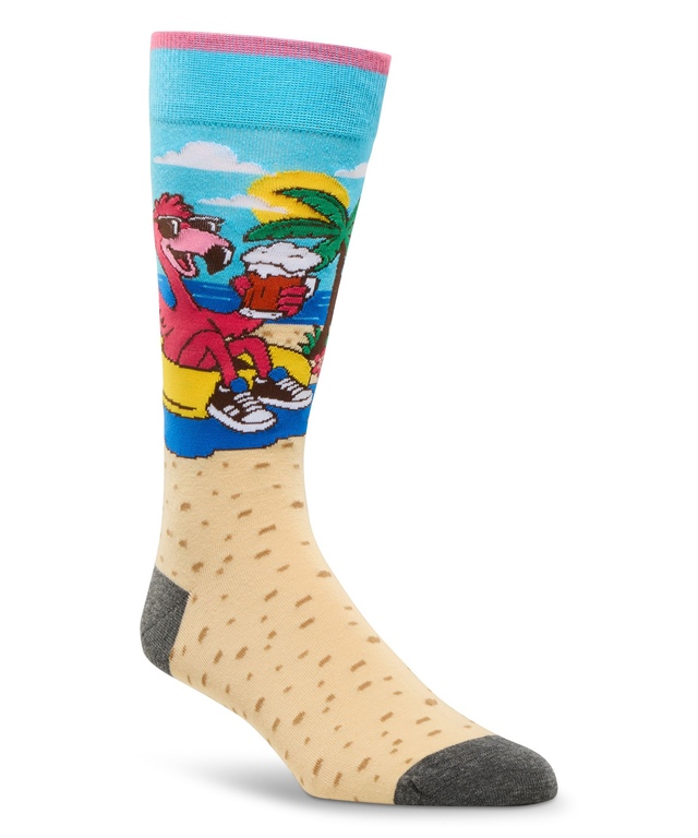 Chaussettes décontractées à motif fantaisie tropical pour hommes, Denver Hayes