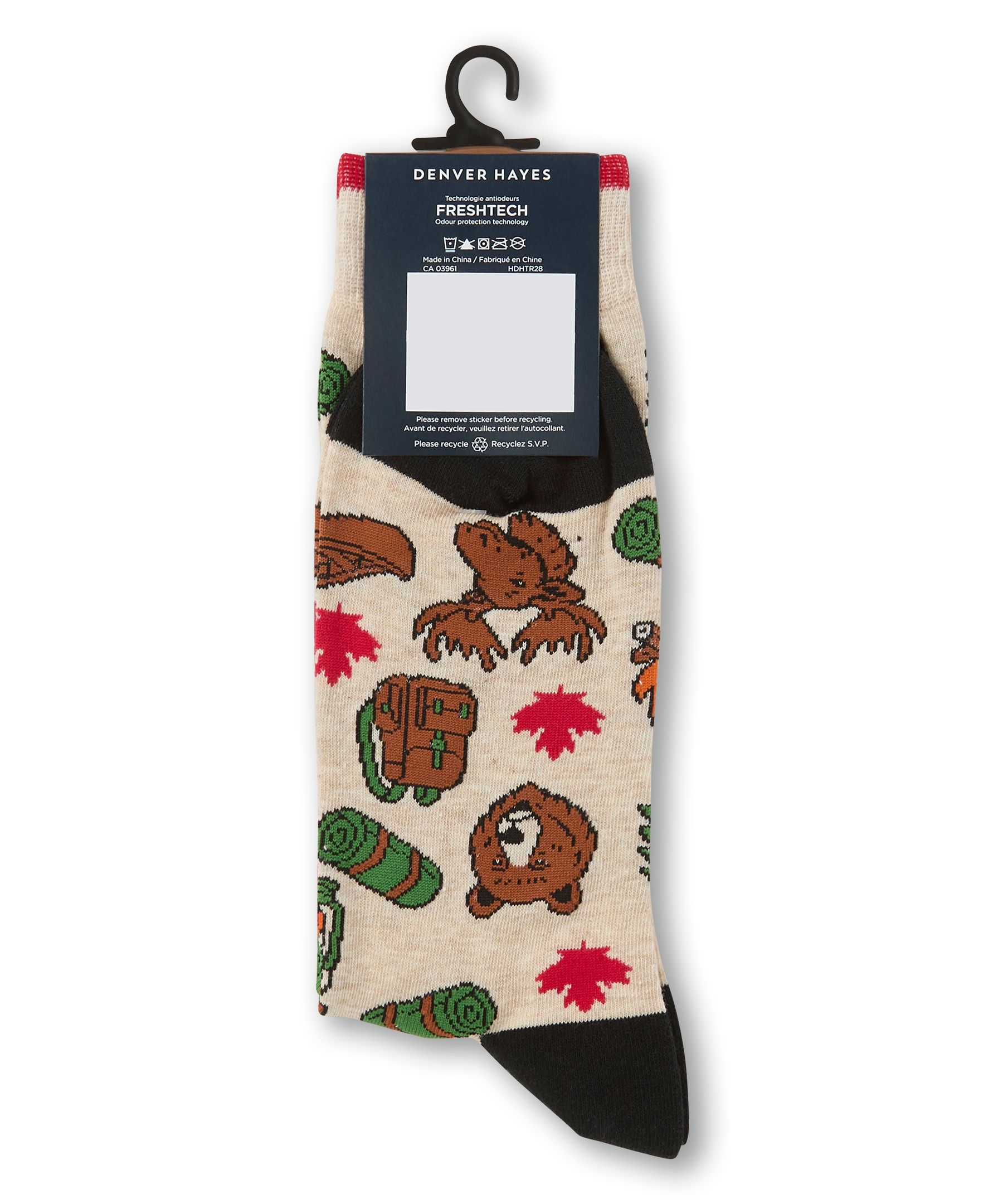 Chaussettes décontractées à motif fantaisie Canadiana pour hommes, Denver Hayes