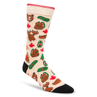 Denver Hayes Men's Novelty Canadiana Pattern Casual Socks