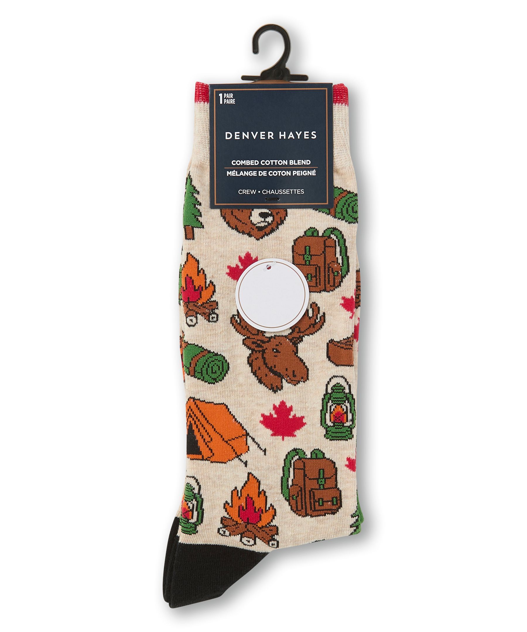 Chaussettes décontractées à motif fantaisie Canadiana pour hommes, Denver Hayes