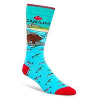 Denver Hayes Men's Novelty Canadiana Pattern Casual Socks