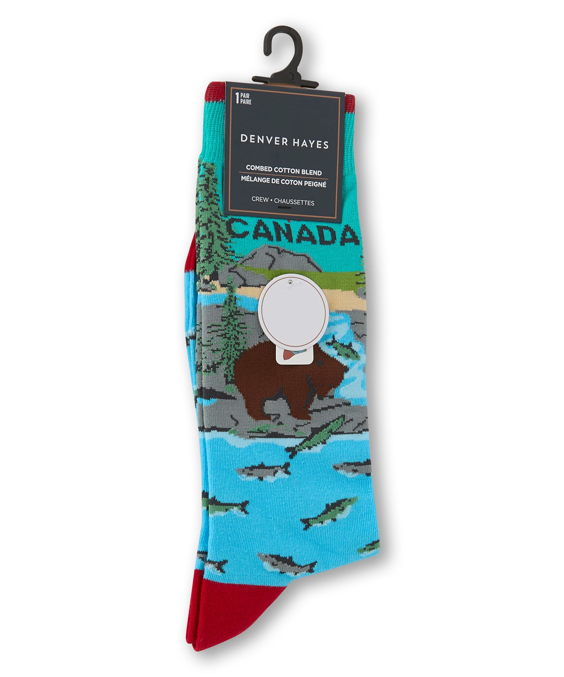 Chaussettes décontractées à motif fantaisie Canadiana pour hommes, Denver Hayes