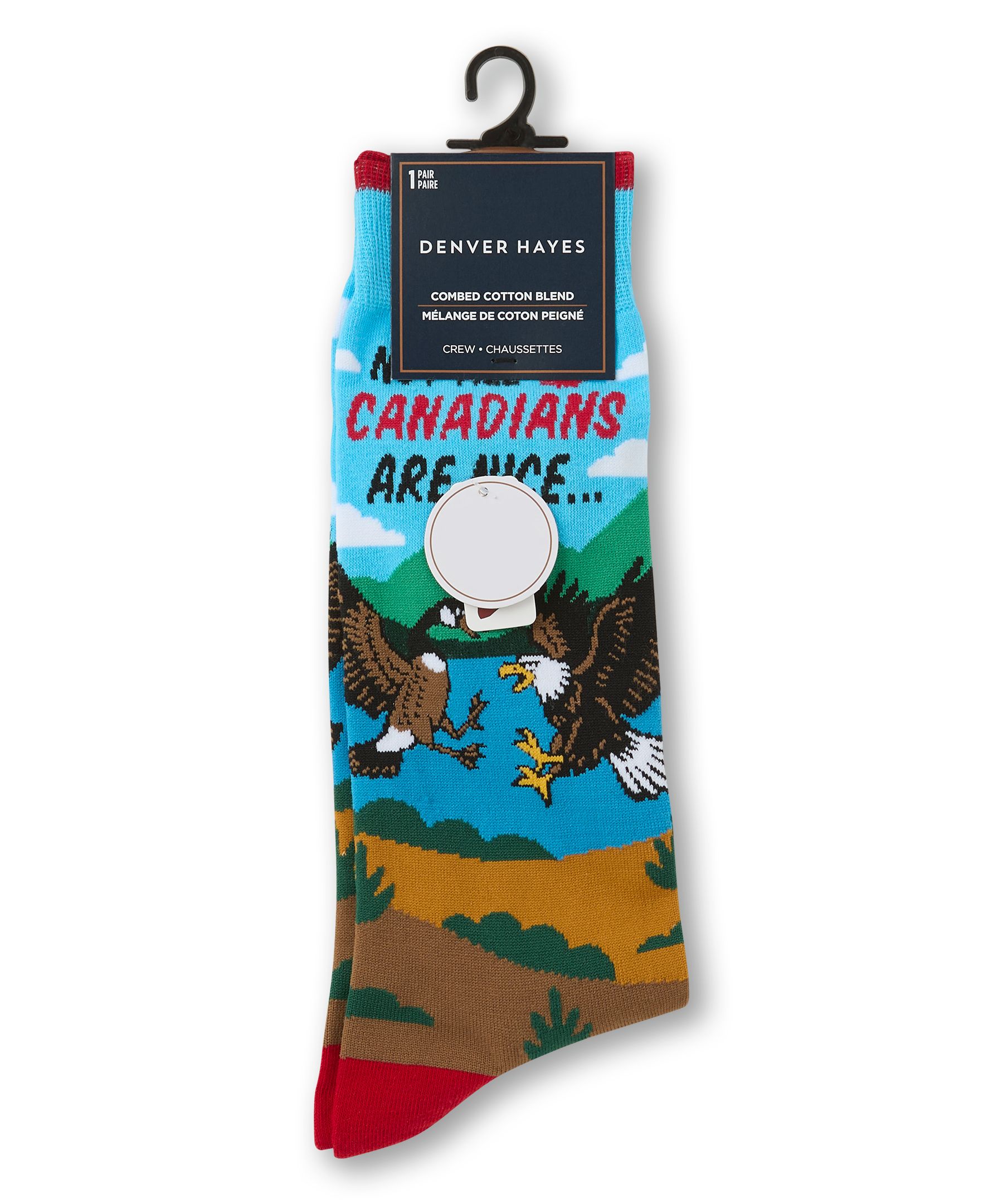 Chaussettes décontractées à motif fantaisie Canadiana pour hommes, Denver Hayes