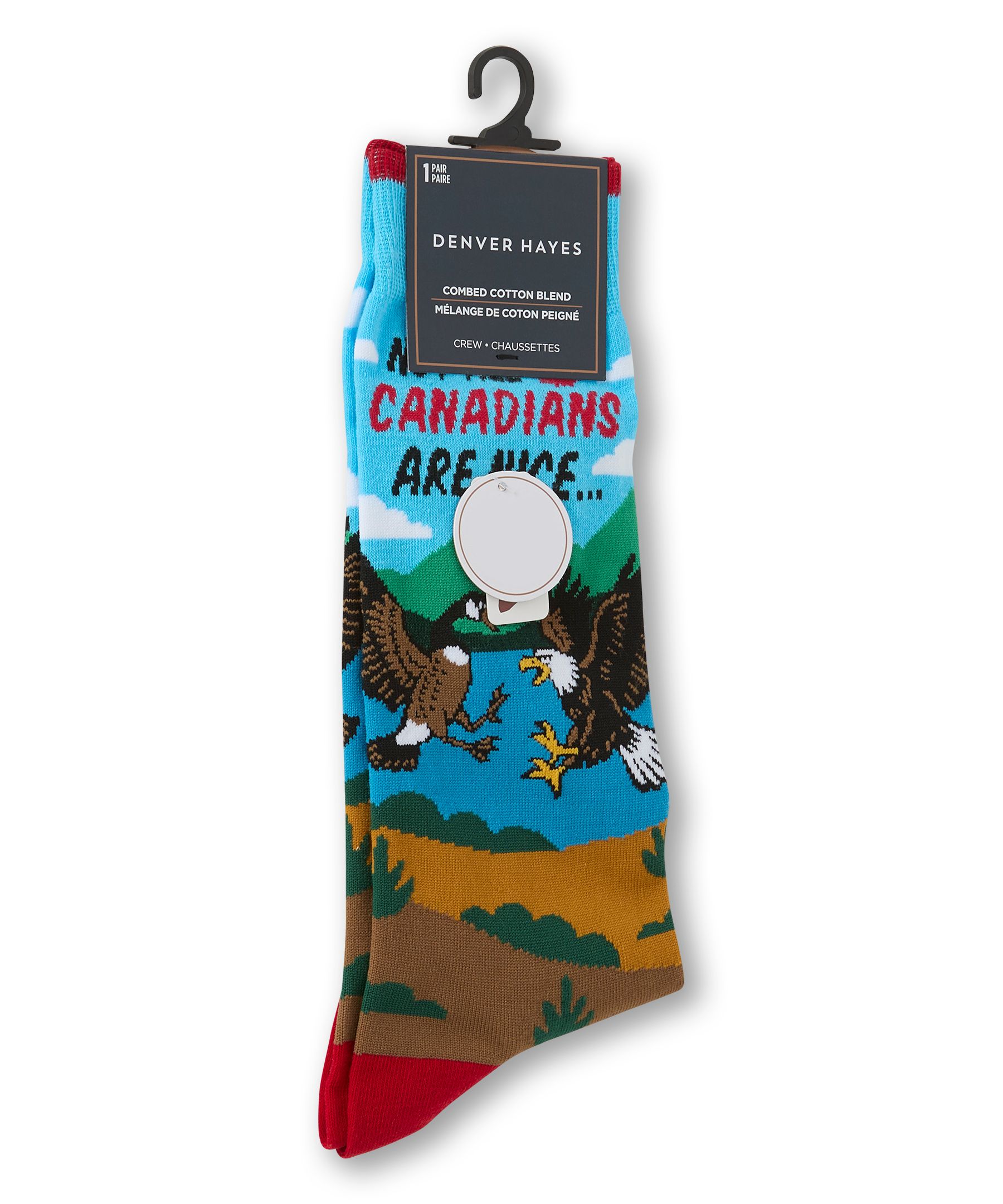 Chaussettes décontractées à motif fantaisie Canadiana pour hommes, Denver Hayes