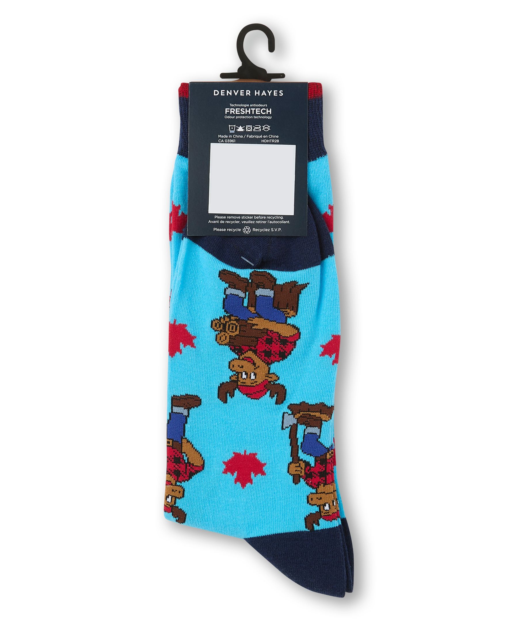Chaussettes décontractées à motif fantaisie Canadiana pour hommes, Denver Hayes