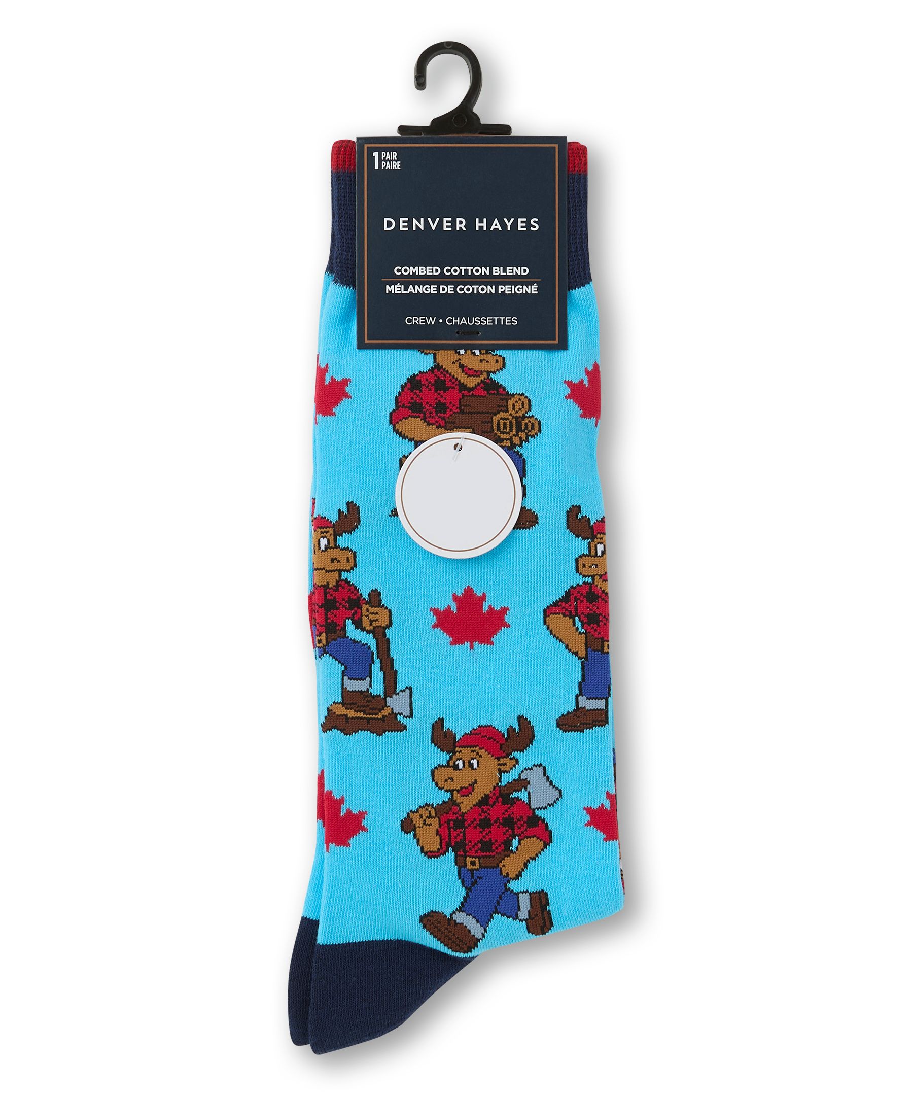 Chaussettes décontractées à motif fantaisie Canadiana pour hommes, Denver Hayes