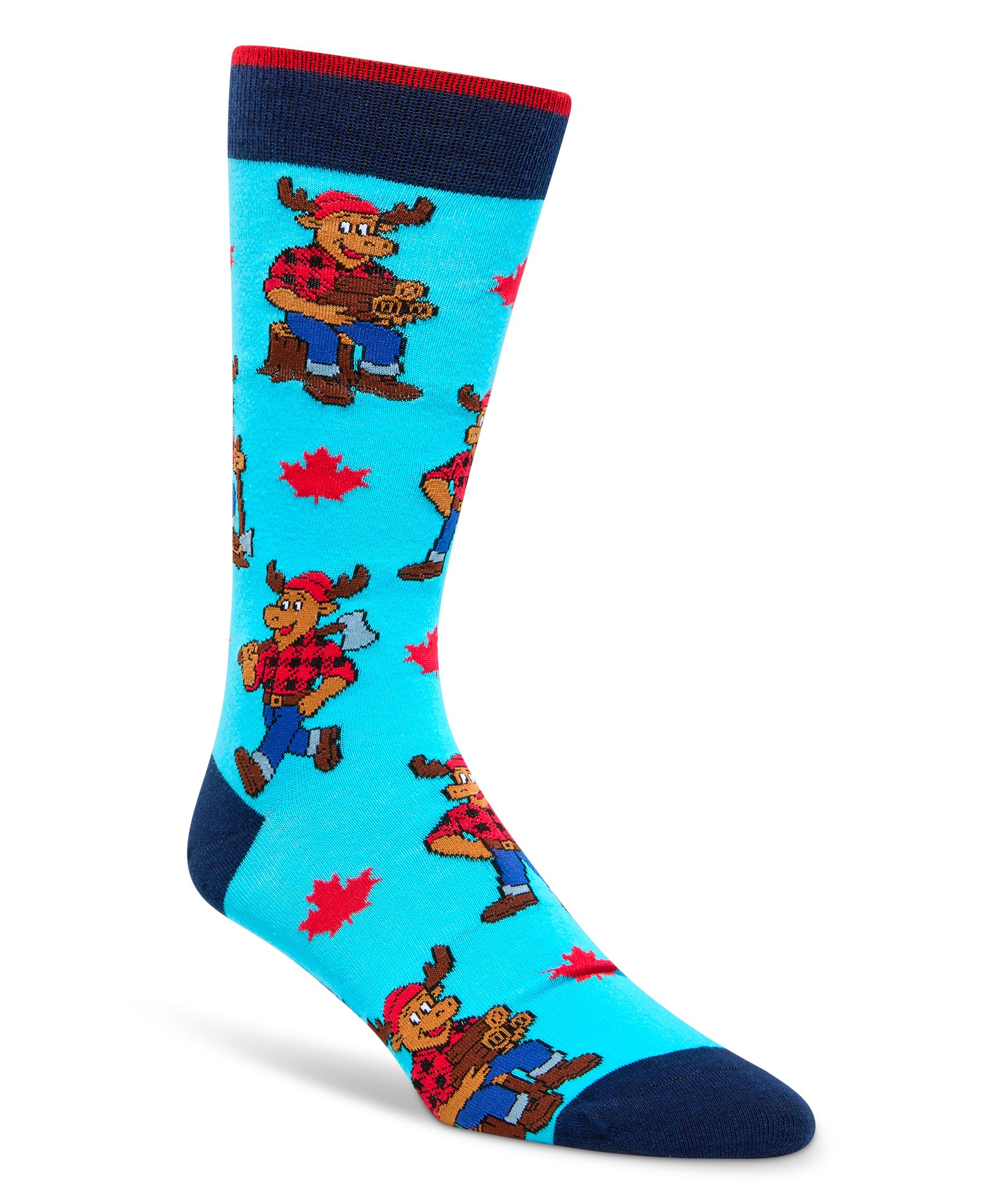 Chaussettes décontractées à motif fantaisie Canadiana pour hommes, Denver Hayes