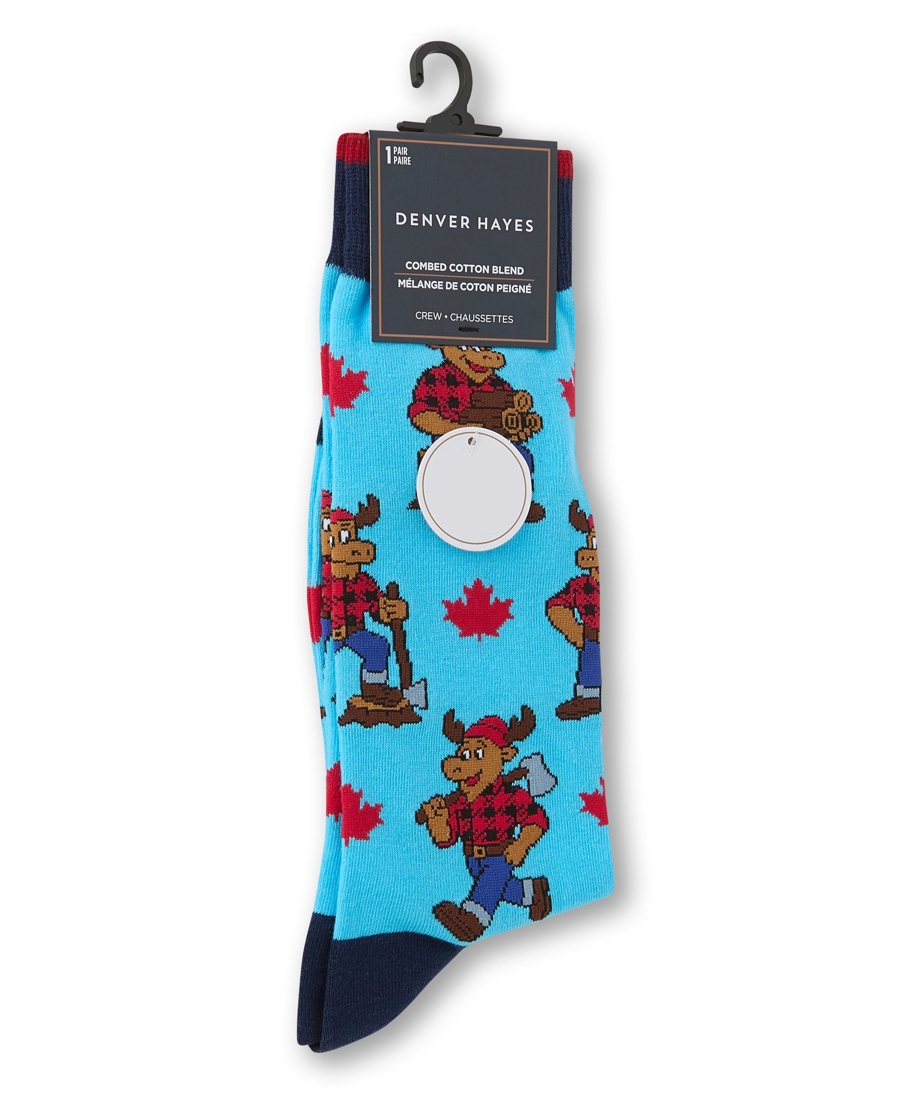 Chaussettes décontractées à motif fantaisie Canadiana pour hommes, Denver Hayes