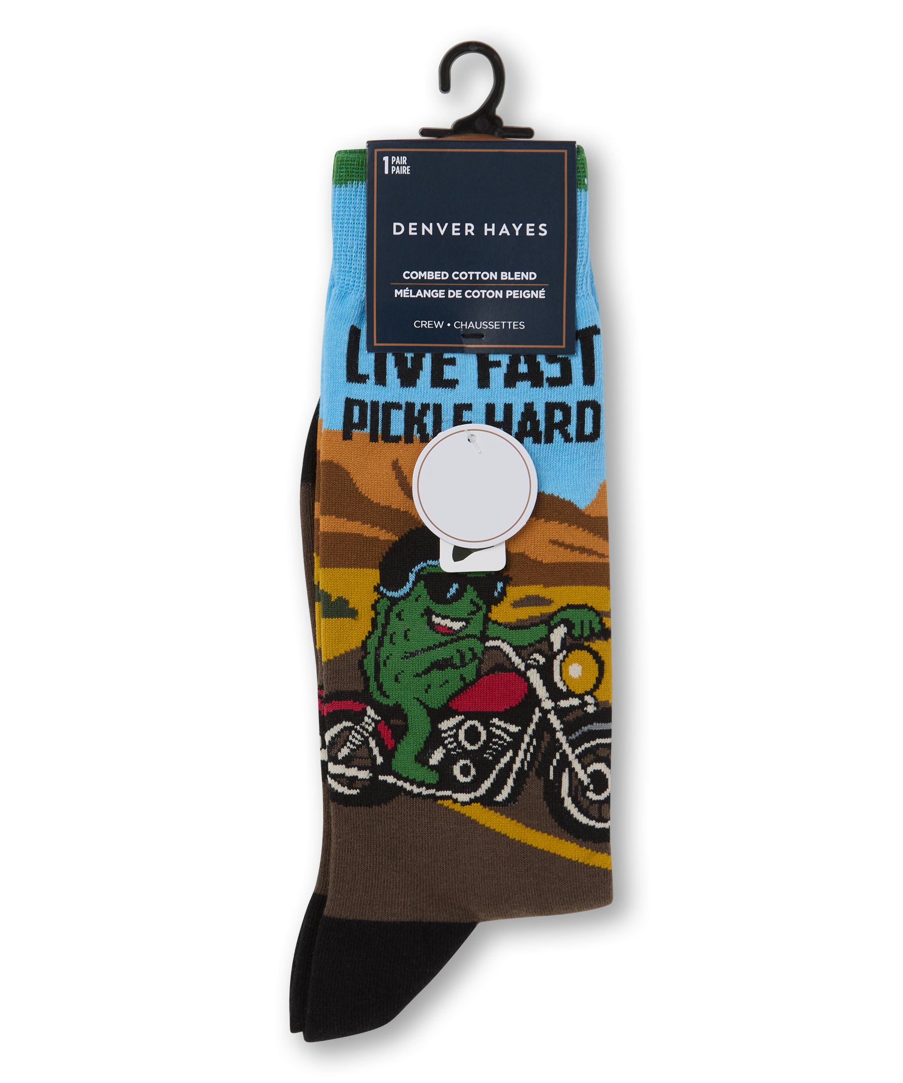 Chaussettes décontractées à motif fantaisie d’alimentation pour hommes, Denver Hayes