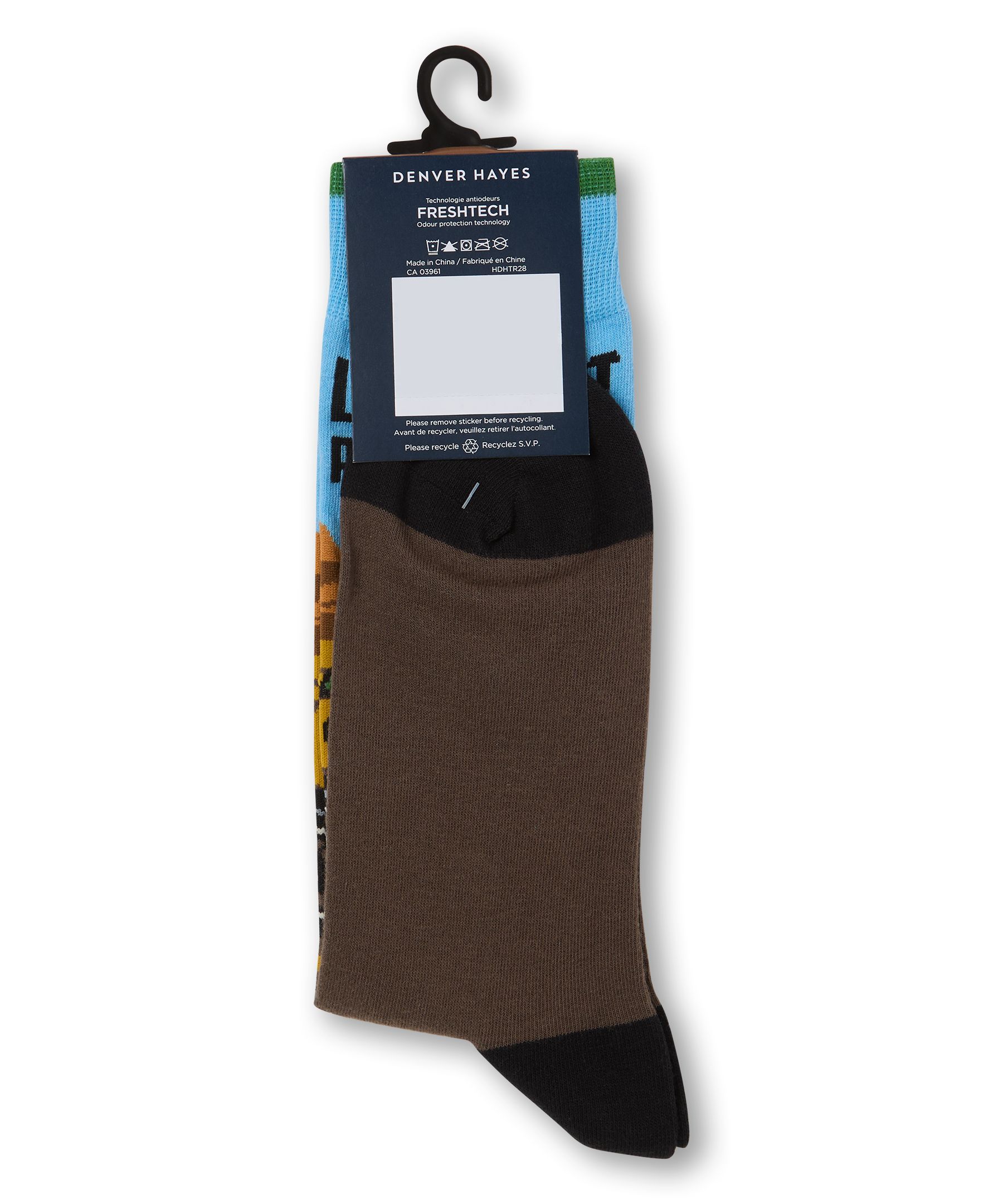Chaussettes décontractées à motif fantaisie d’alimentation pour hommes, Denver Hayes