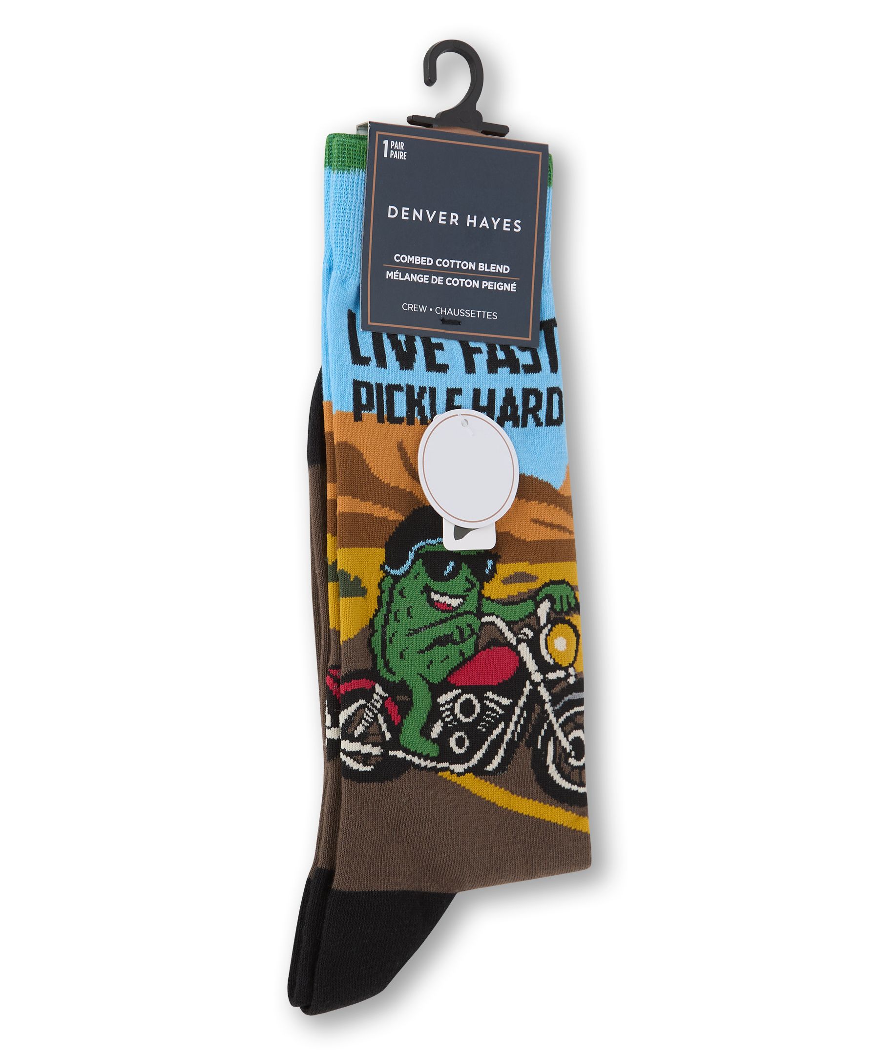 Chaussettes décontractées à motif fantaisie d’alimentation pour hommes, Denver Hayes