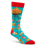 Chaussettes décontractées à motif fantaisie d’alimentation pour hommes, Denver Hayes Front_Angled_Right