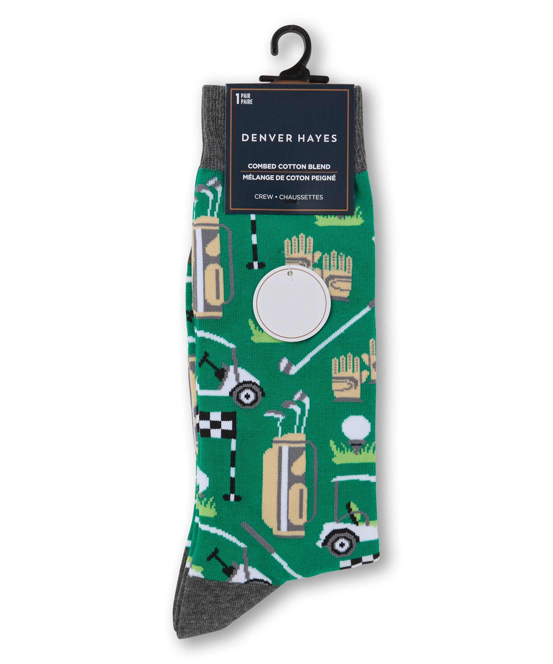 Chaussettes décontractées à motif fantaisie de sport pour hommes, Denver Hayes