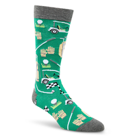 Chaussettes décontractées à motif fantaisie de sport pour hommes, Denver Hayes Front_Angled_Right