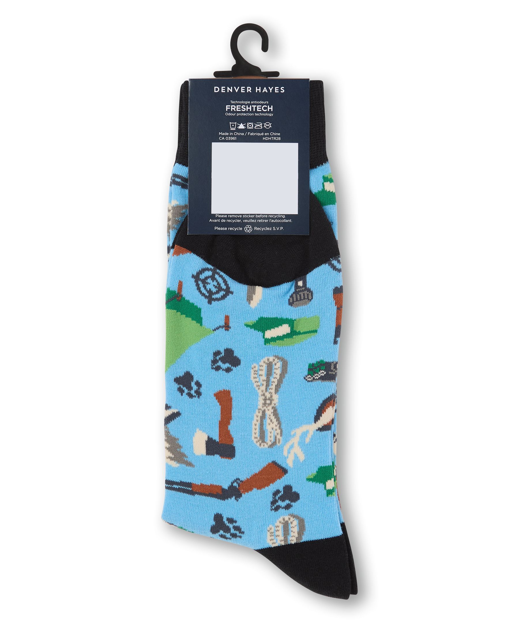 Denver Hayes Men's Novelty Sports Pattern Casual Socks