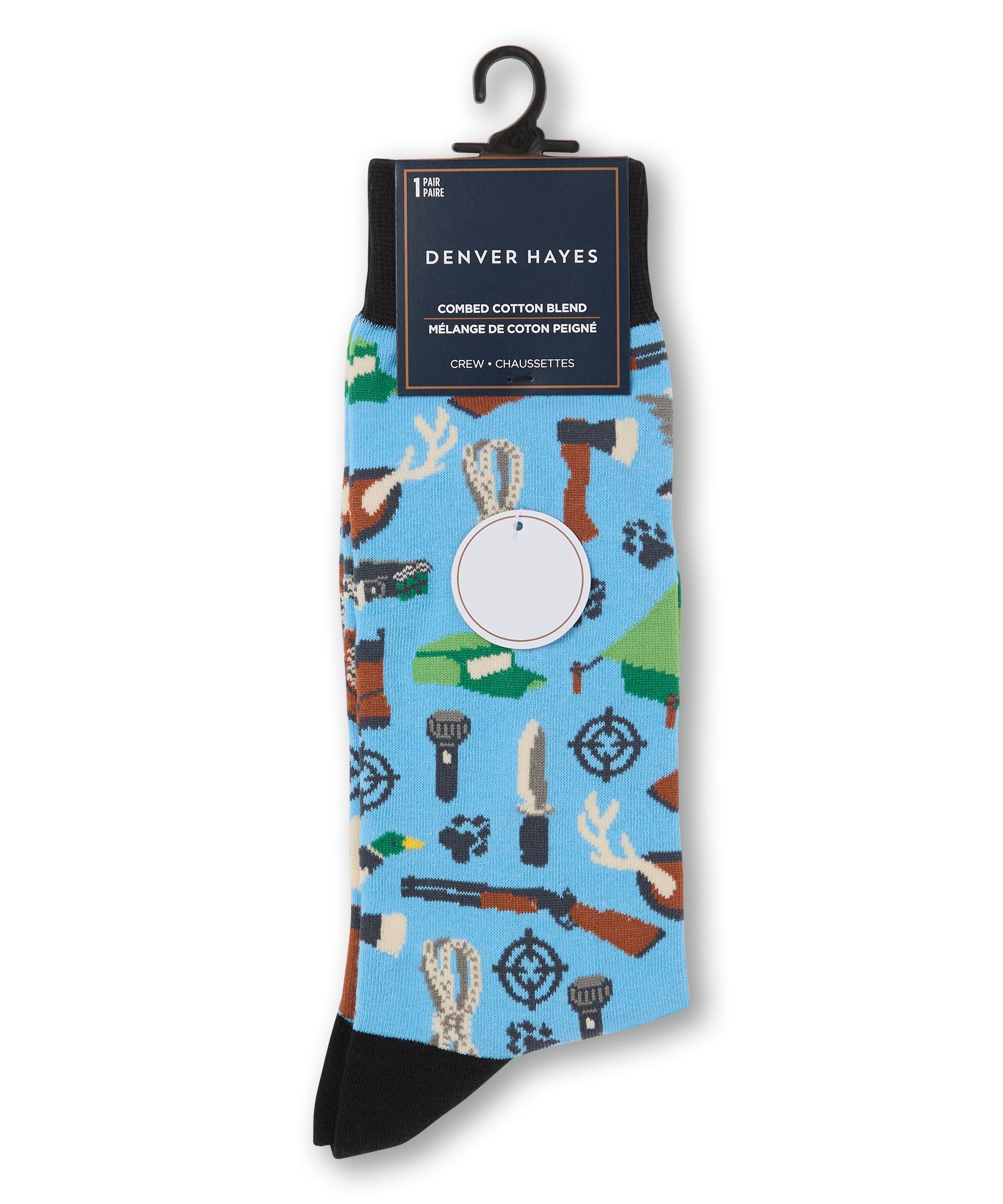 Denver Hayes Men's Novelty Sports Pattern Casual Socks