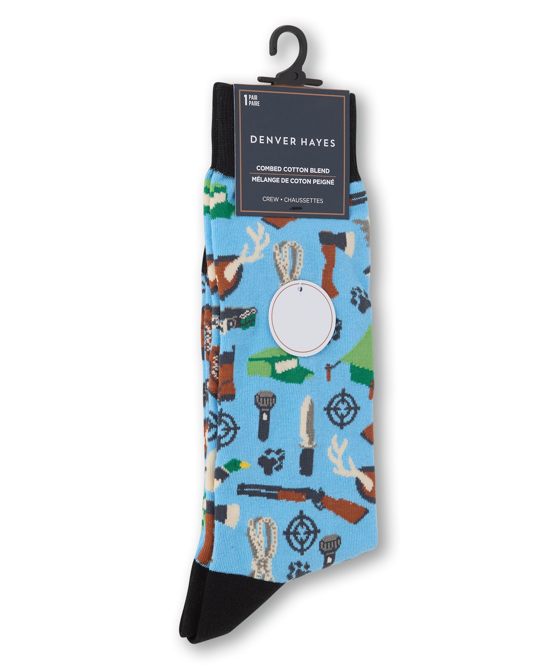 Denver Hayes Men's Novelty Sports Pattern Casual Socks