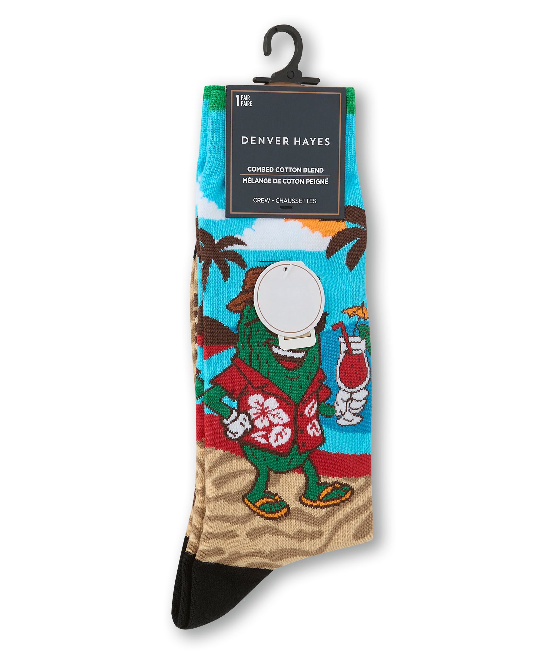 Chaussettes décontractées à motif fantaisie estival Summer Fun pour hommes, Denver Hayes