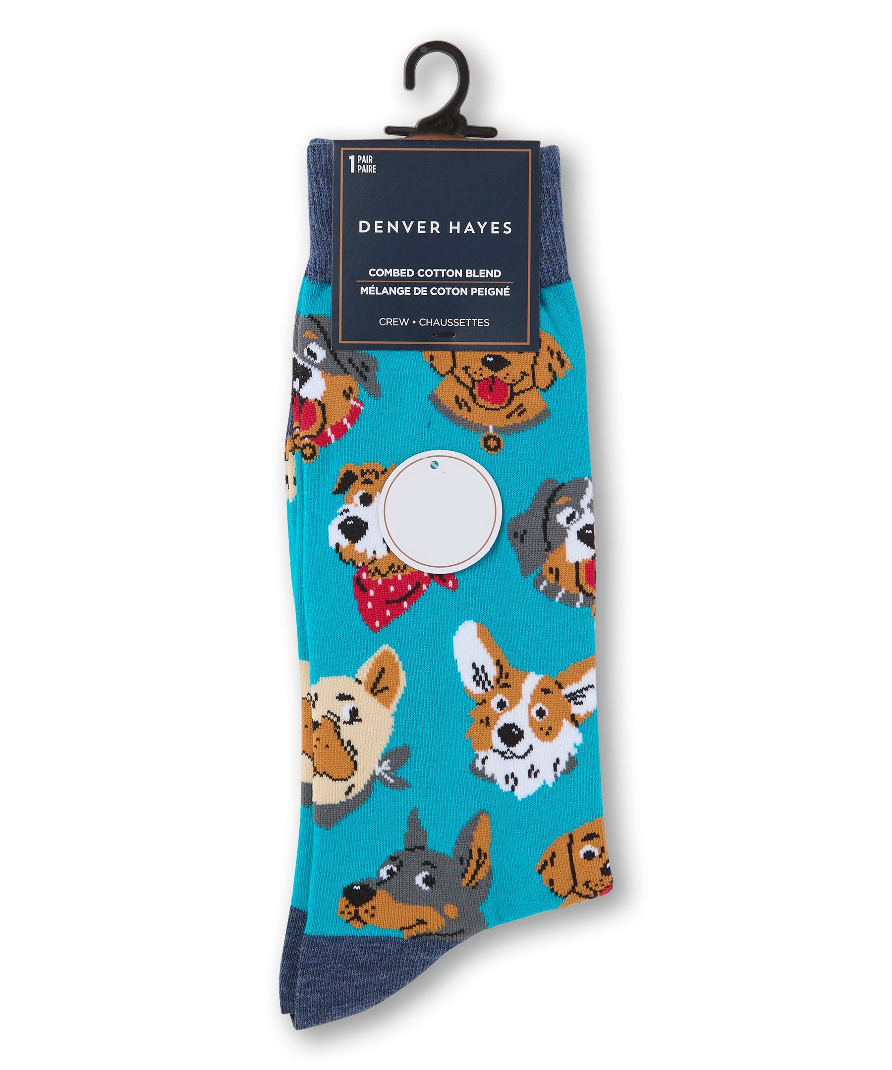 Chaussettes décontractées à motif fantaisie d'animaux pour hommes, Denver Hayes