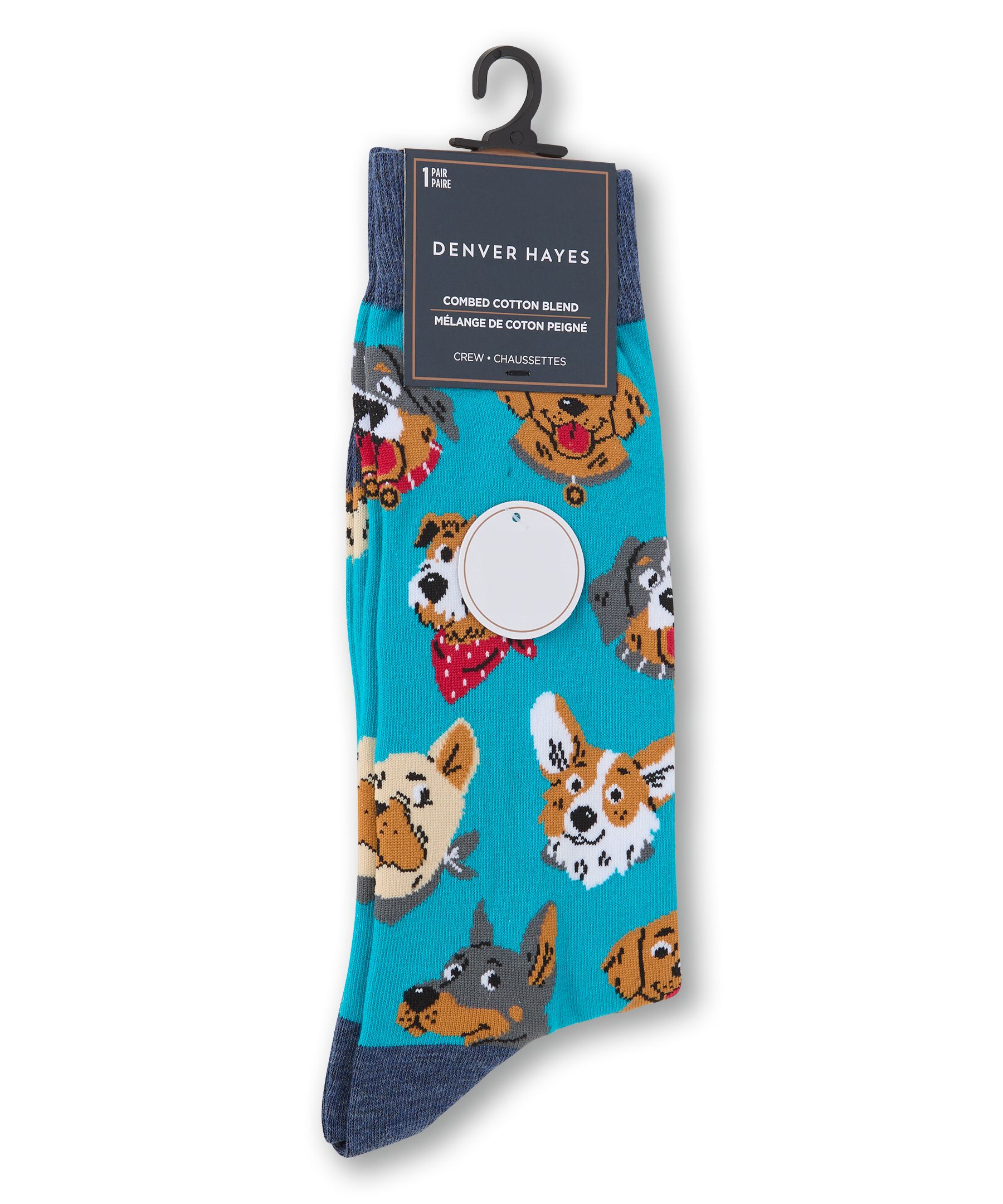 Chaussettes décontractées à motif fantaisie d'animaux pour hommes, Denver Hayes