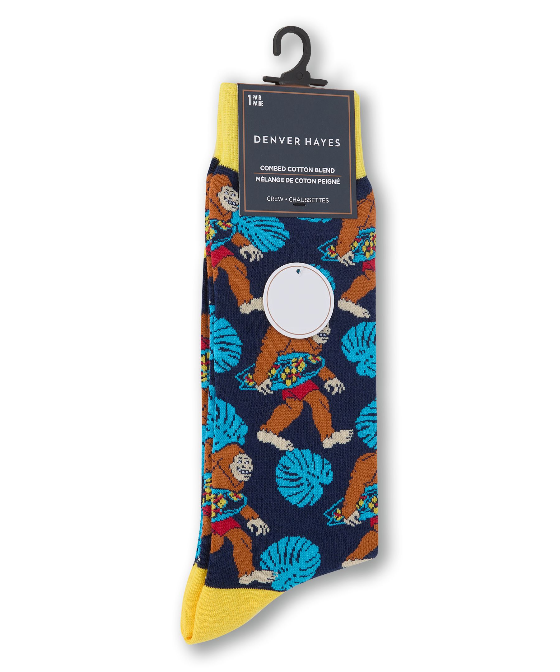Chaussettes décontractées à motif fantaisie d'animaux pour hommes, Denver Hayes