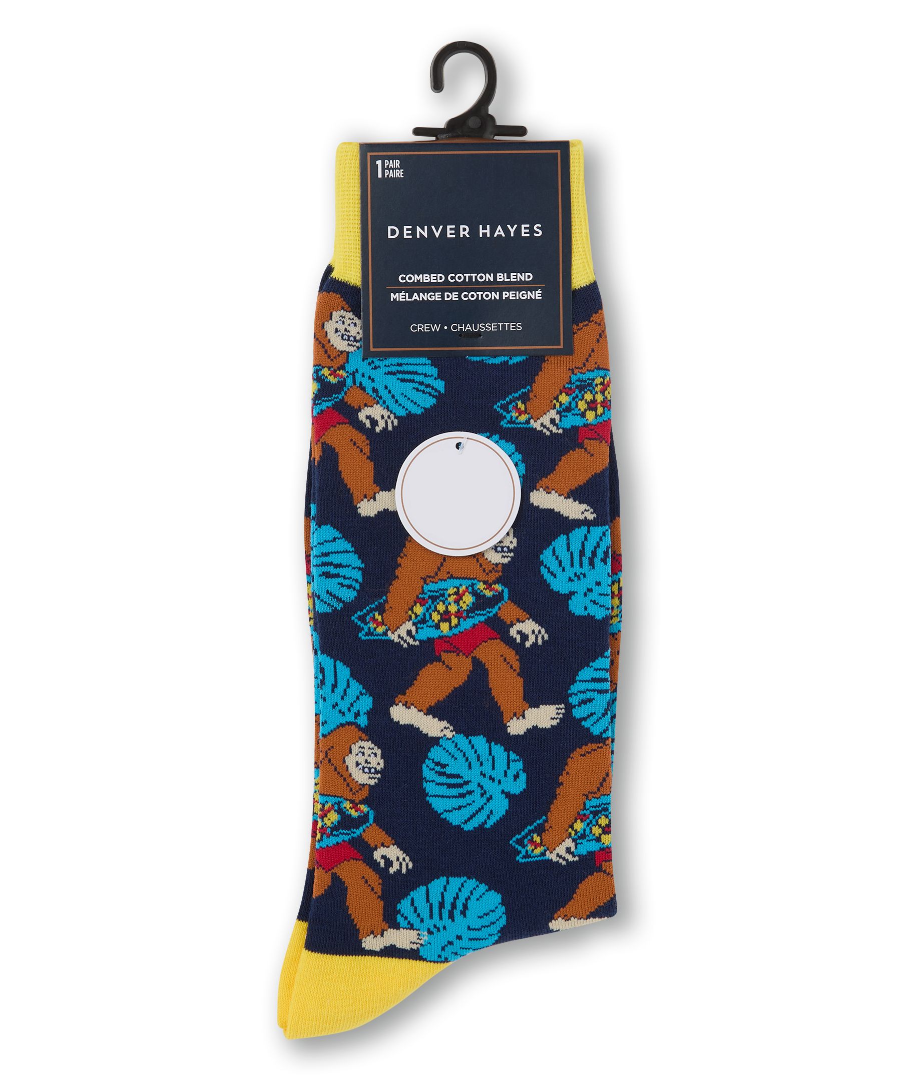 Chaussettes décontractées à motif fantaisie d'animaux pour hommes, Denver Hayes