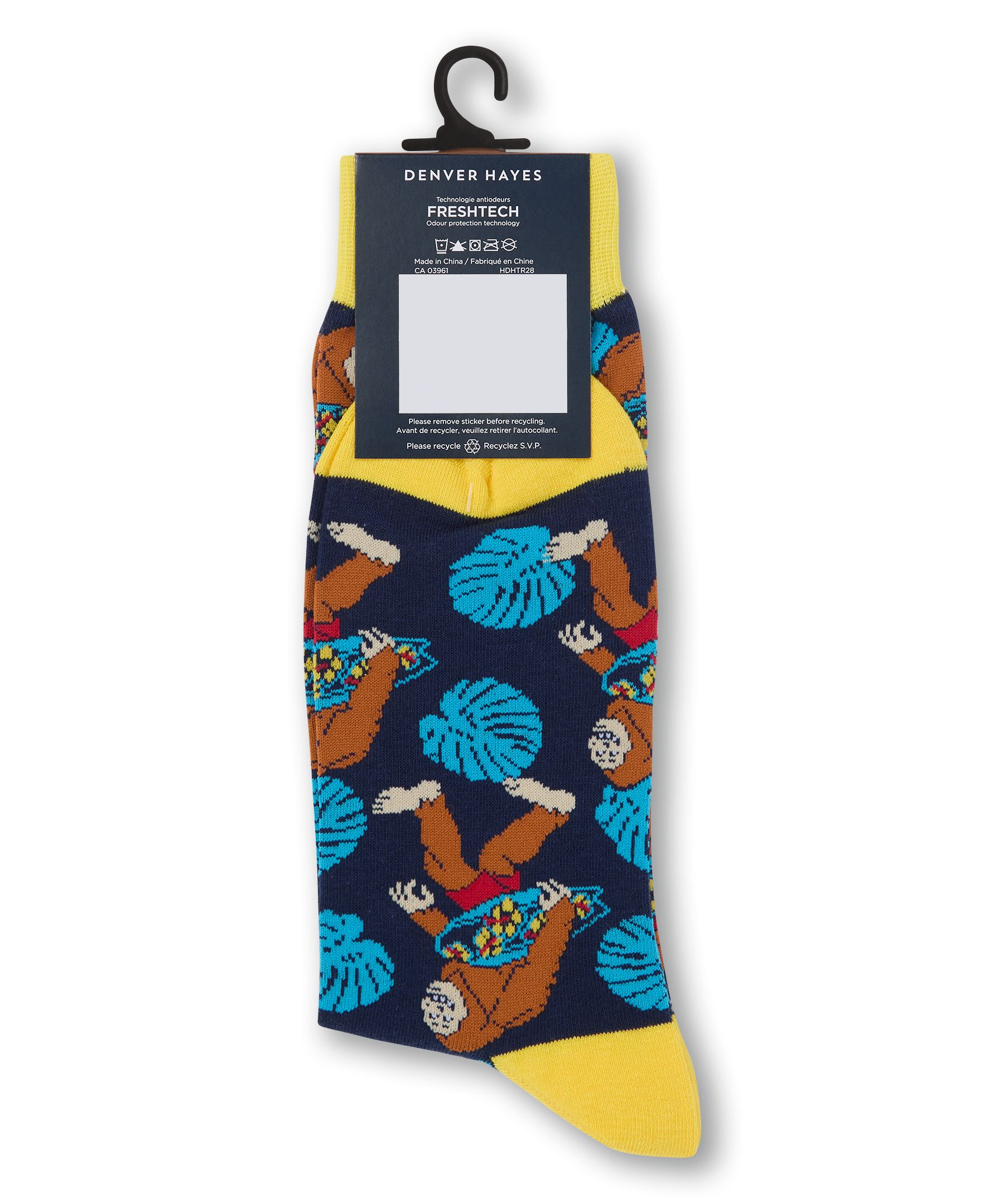 Chaussettes décontractées à motif fantaisie d'animaux pour hommes, Denver Hayes