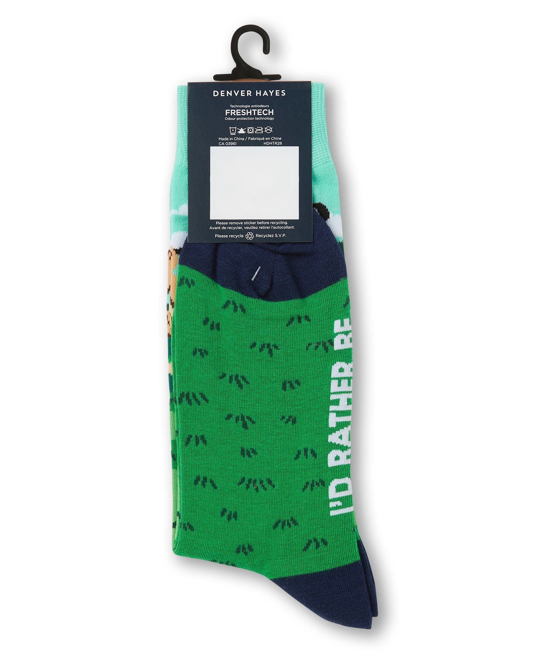 Chaussettes décontractées à motif fantaisie «Rather Be» pour hommes, Denver Hayes