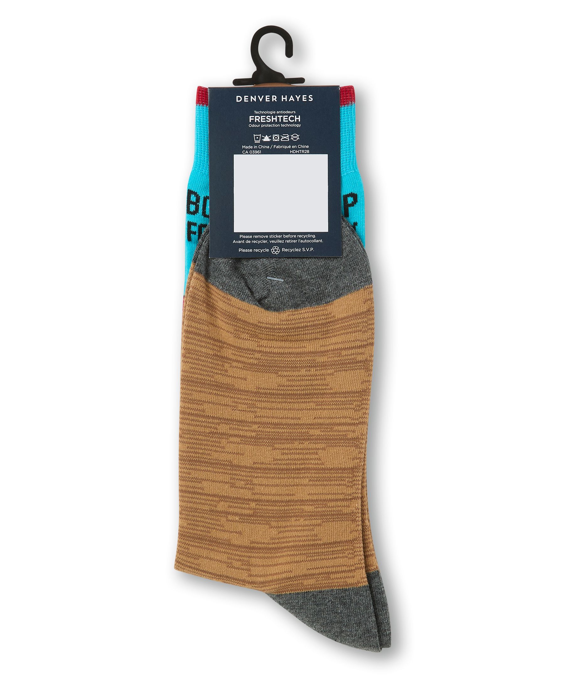 Chaussettes décontractées à motif fantaisie pour hommes, Denver Hayes
