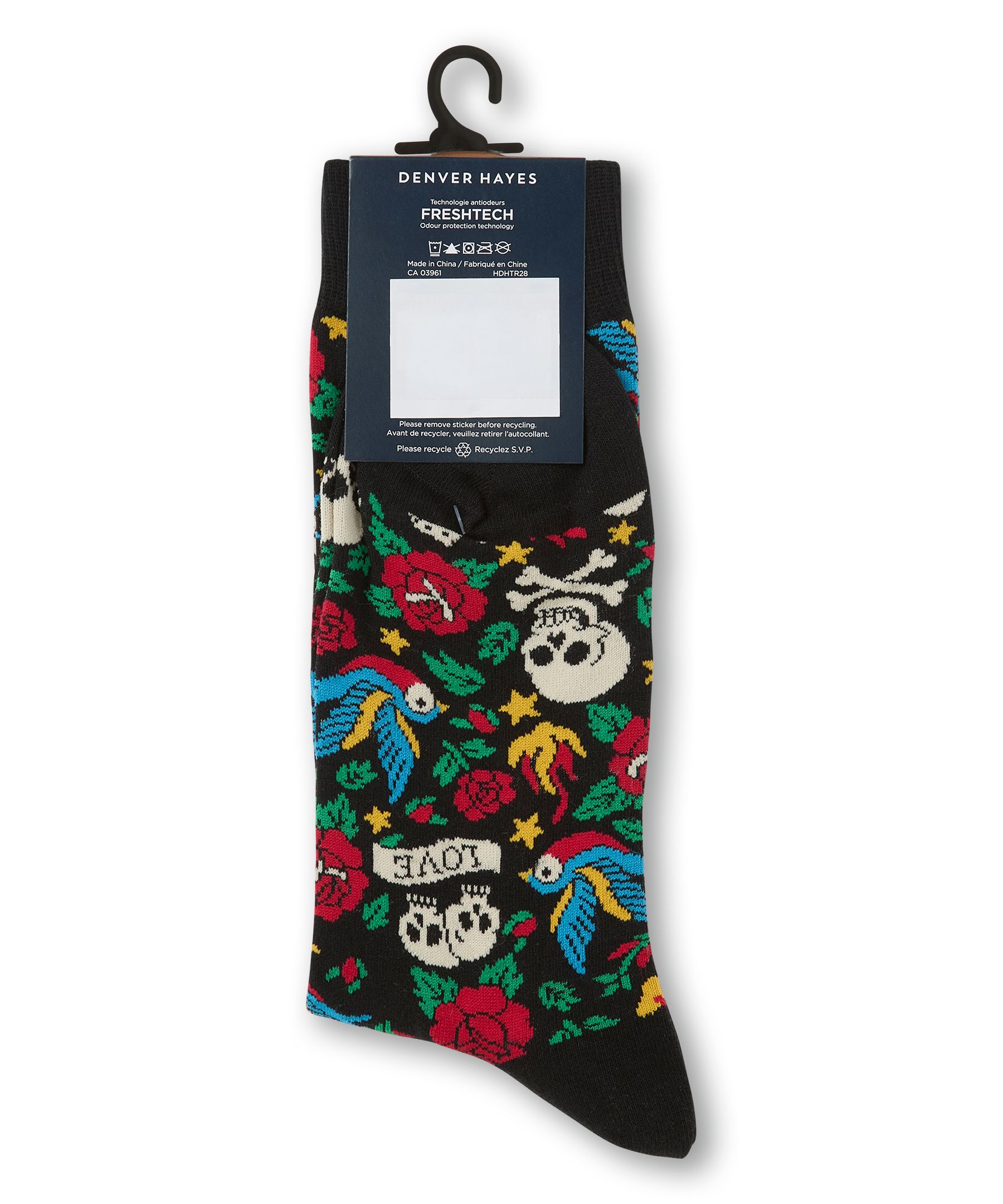 Chaussettes décontractées à motif fantaisie pour hommes, Denver Hayes