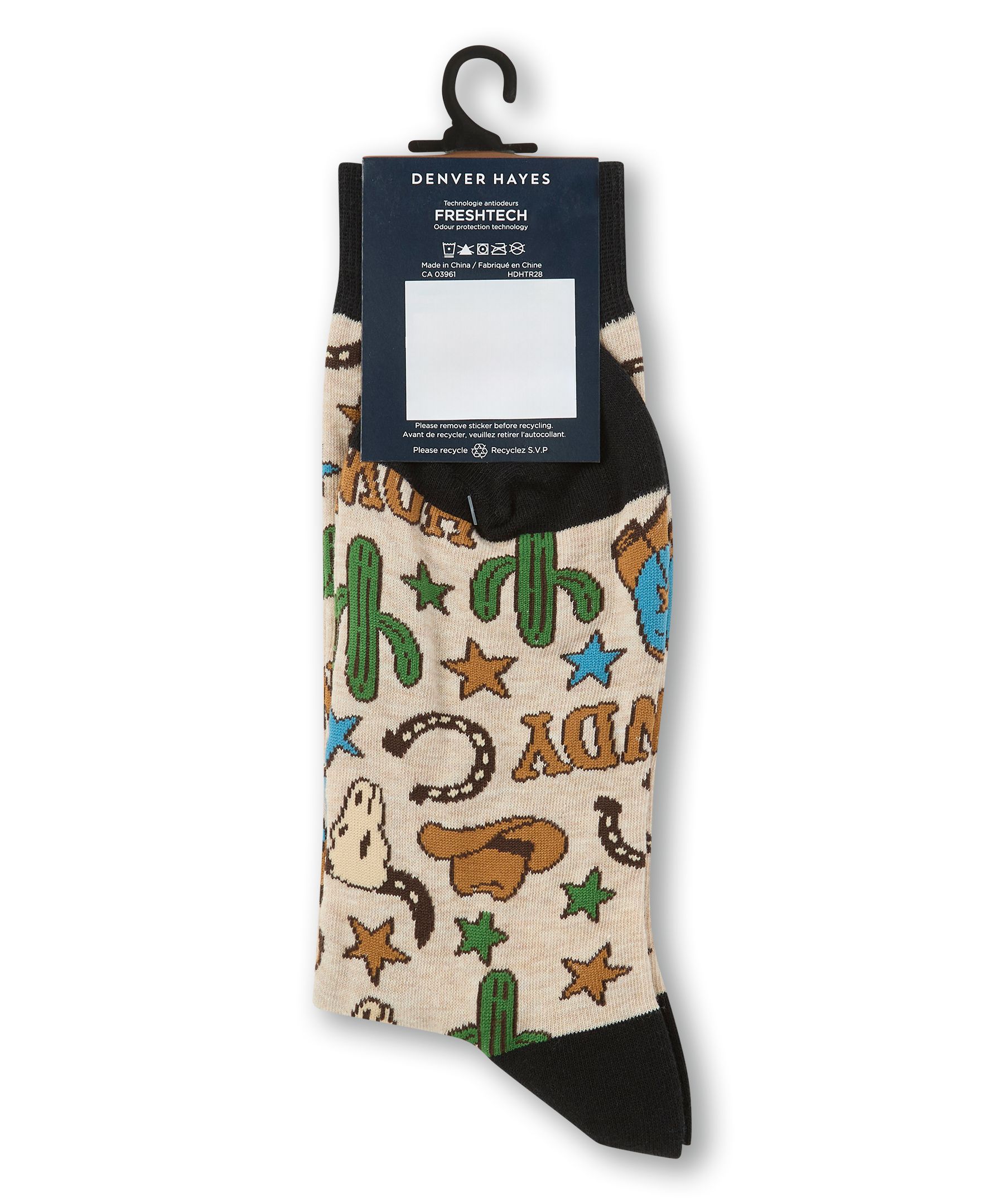 Chaussettes décontractées à motif fantaisie pour hommes, Denver Hayes