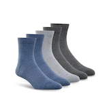 Denver Hayes Men's 5-Pack Better Fit Quarter Socks Front_Angled_Right