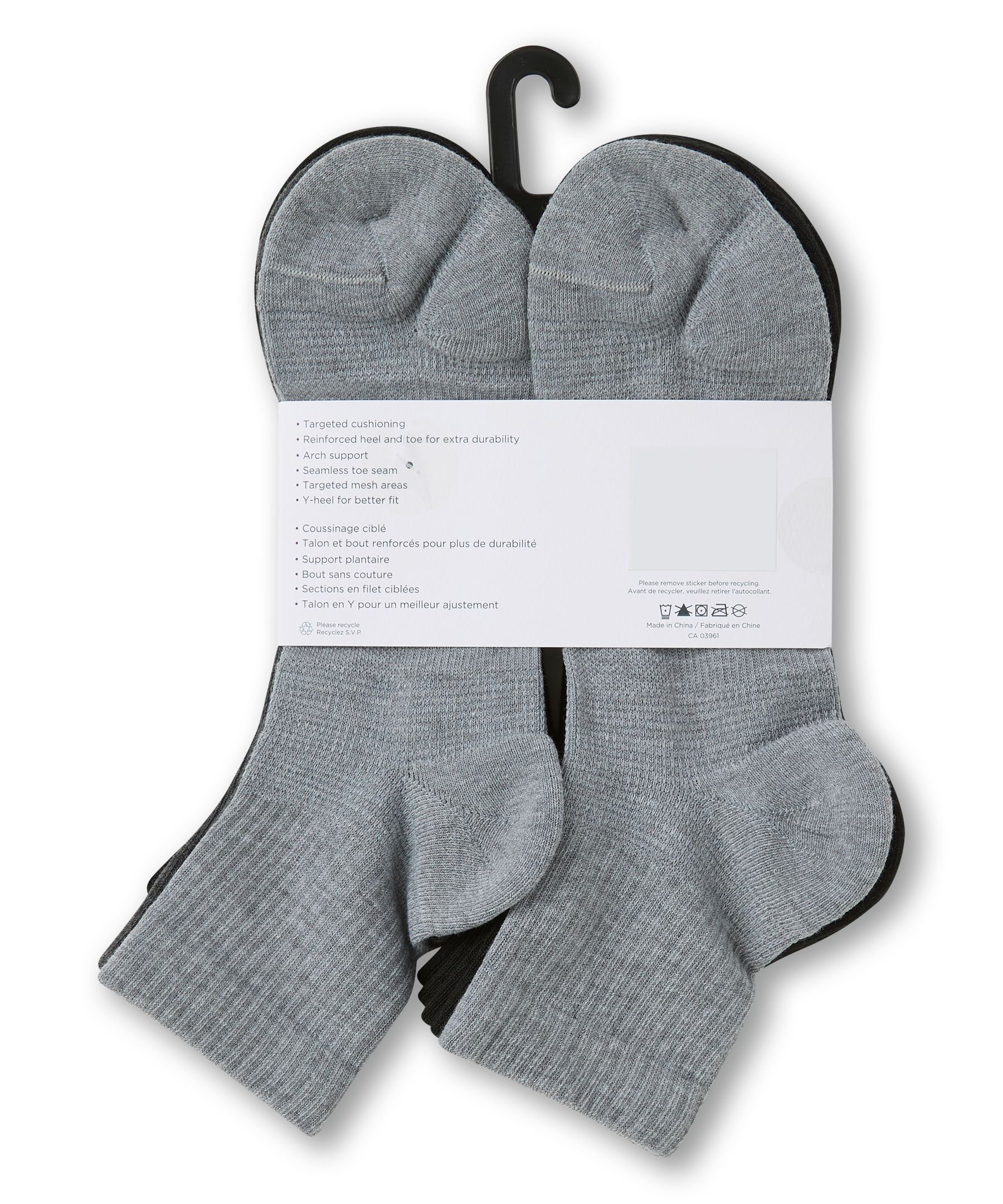Denver Hayes Men's 5-Pack Better Fit Quarter Socks