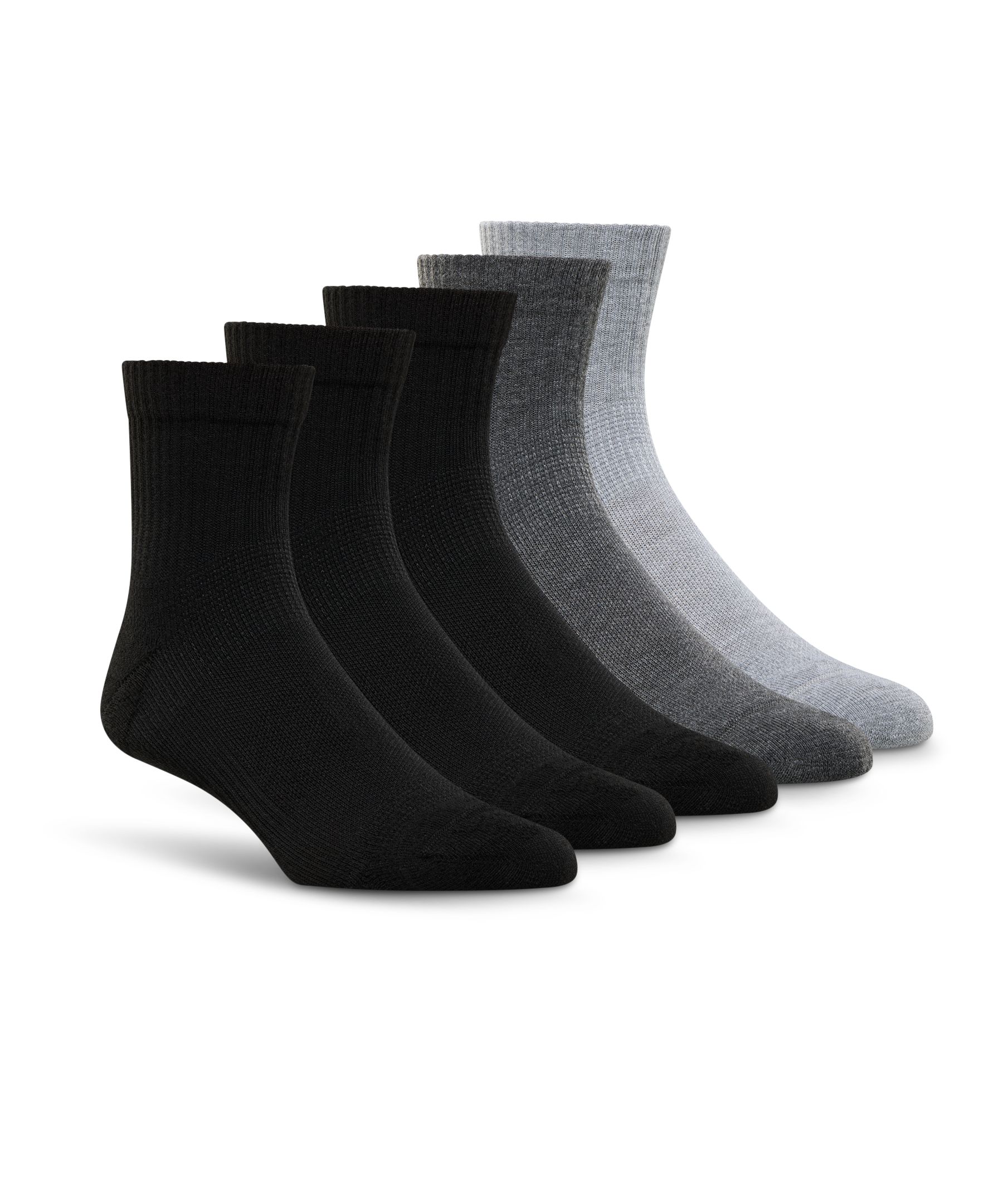 Denver Hayes Men's 5-Pack Better Fit Quarter Socks