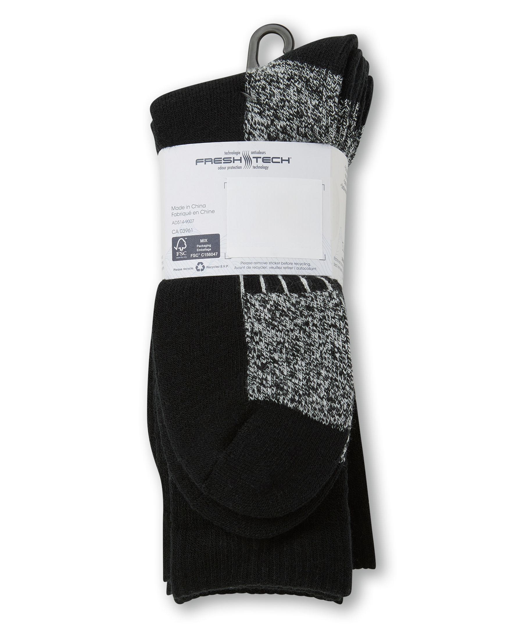 Mi-chaussettes à rembourrage intégral, WindRiver, paquet de 3 paires