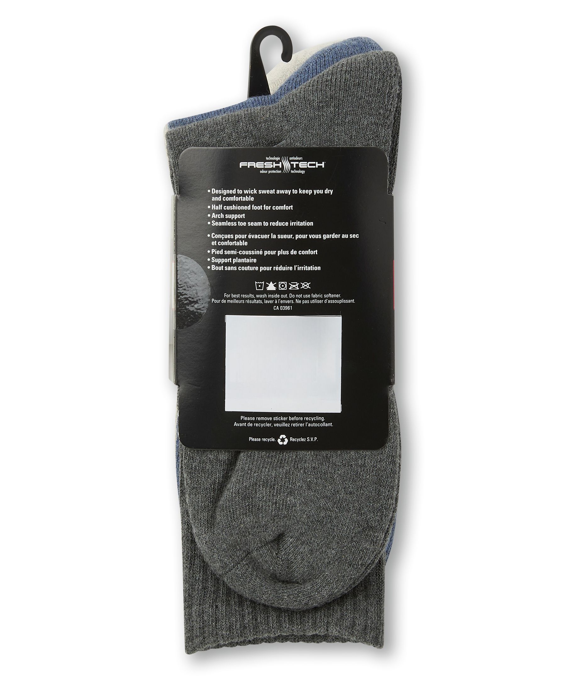 Mi-chaussettes de sport semi-rembourrées assorties pour hommes, Matrix, paquet de 3 paires