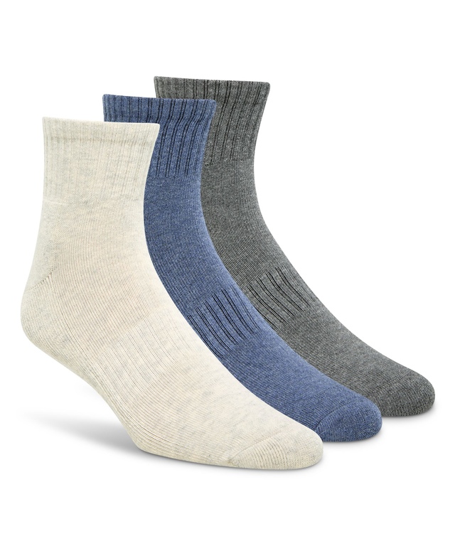 Chaussettes de sport un quart semi-rembourrées pour hommes, paquet de 3&nbsp;paires, Matrix