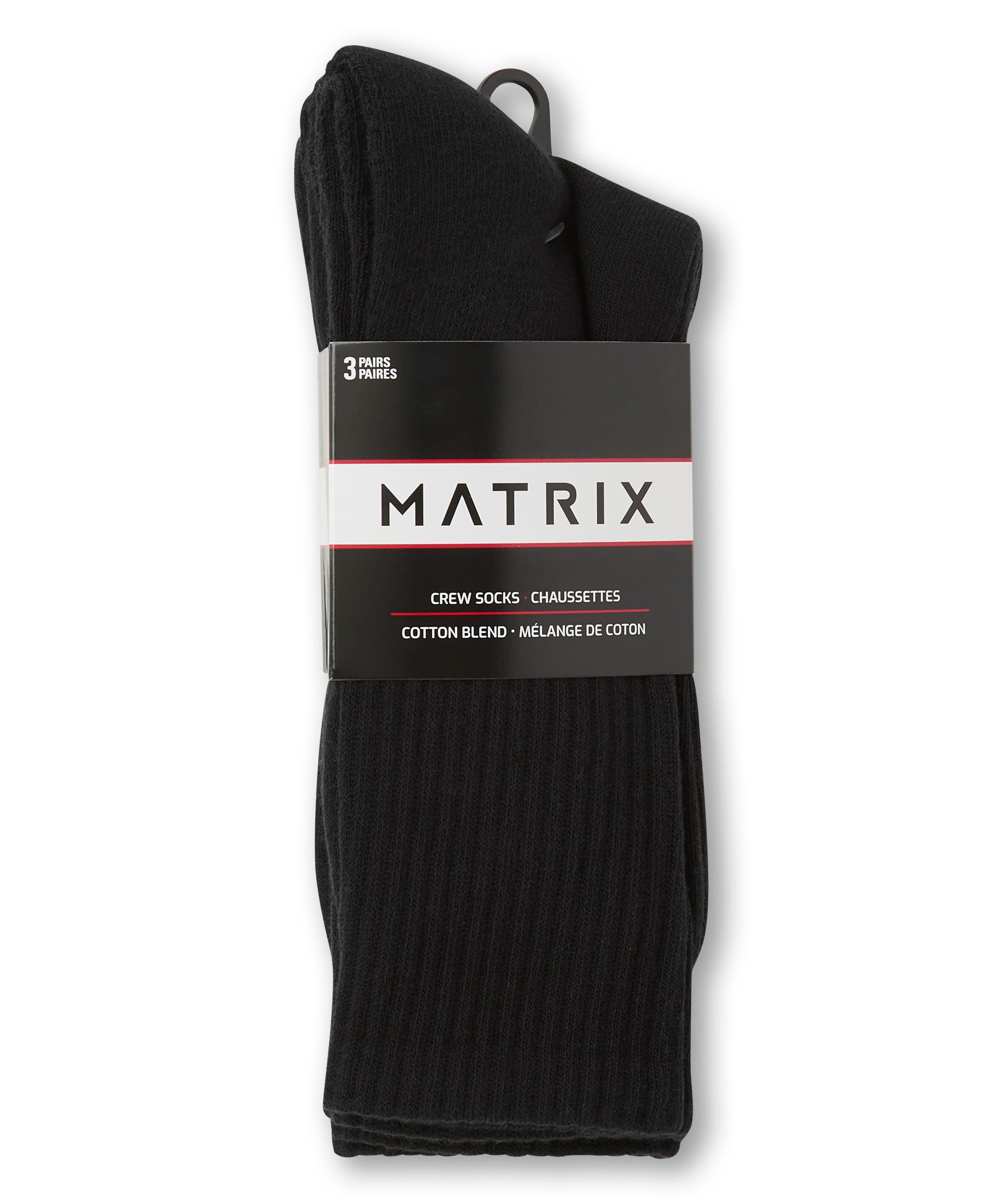 Matrix Men's 3-Pack Half Cushion Crew Sport Socks
