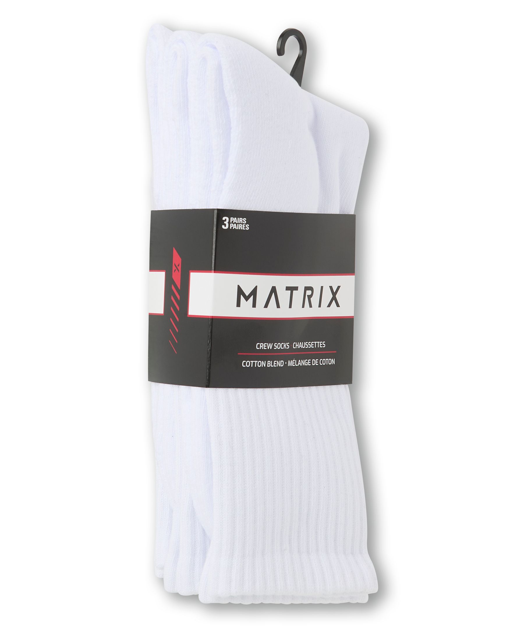 Matrix Men's 3-Pack Half Cushion Crew Sport Socks