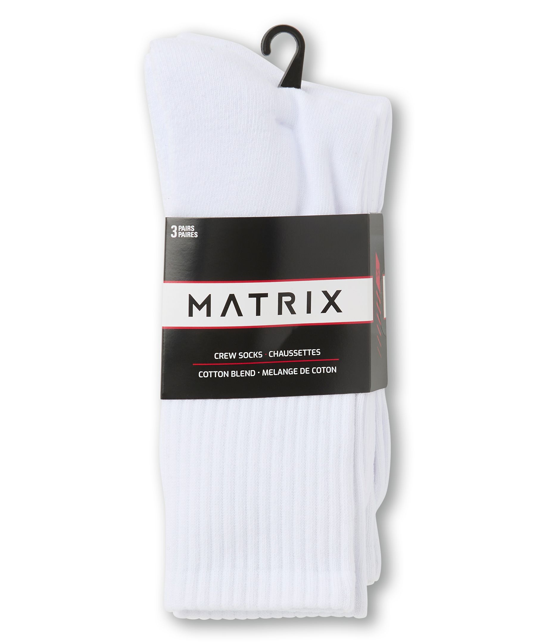 Matrix Men's 3-Pack Half Cushion Crew Sport Socks