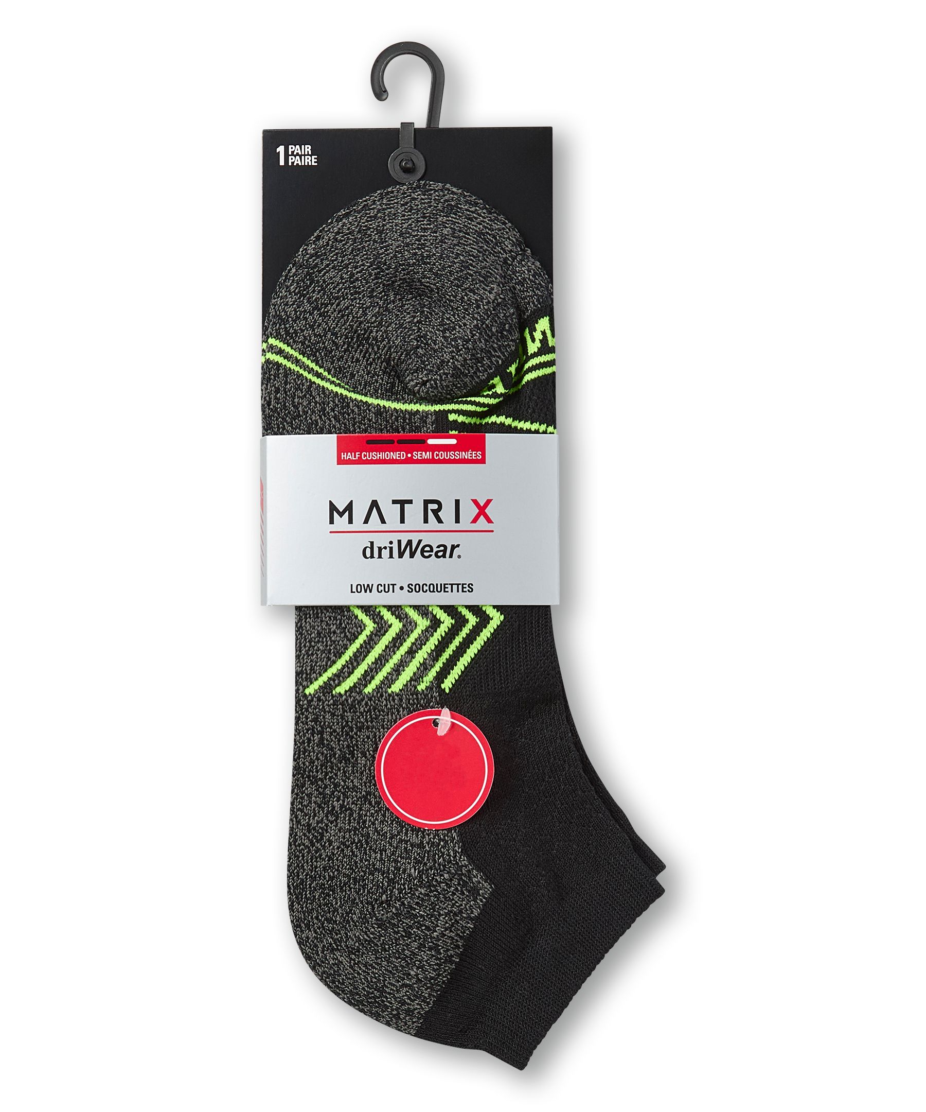 Matrix Men's driWear Low Cut Cushioned  Socks