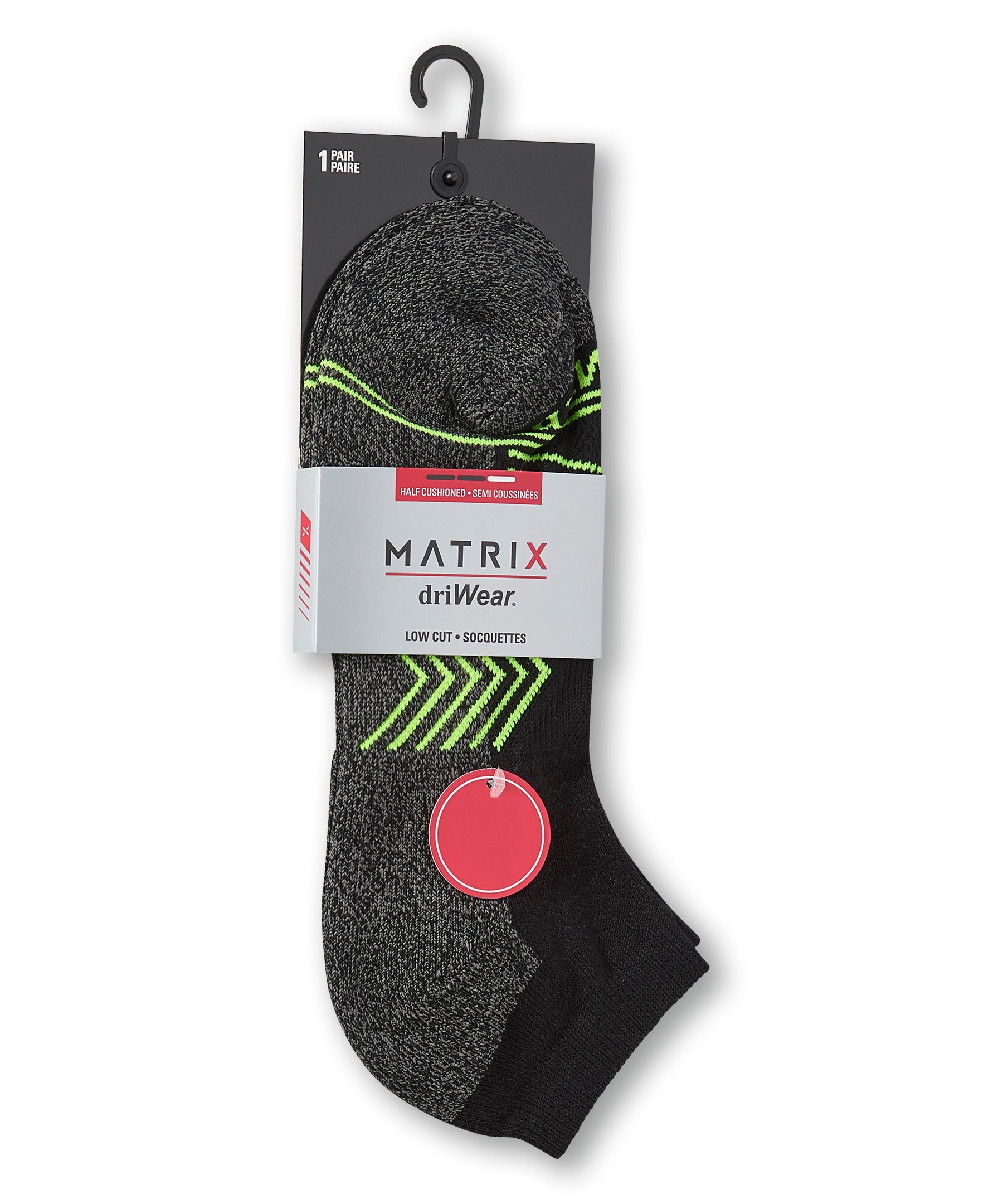 Matrix Men's driWear Low Cut Cushioned  Socks