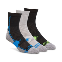 Mi-chaussettes sport techniques avec DriWear pour hommes, Matrix, paquet de 3&nbsp;paires Front_Angled_Right
