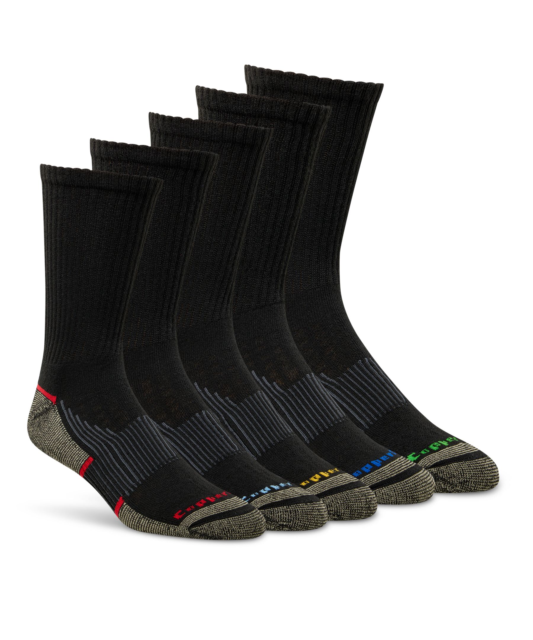 Mi-chaussettes sport pour hommes, Copper Sole, paquet de 5&nbsp;paires