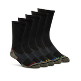 Copper Sole Men's Athletic Crew Socks 5-pk Front_Angled_Right