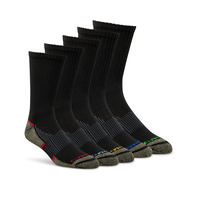 Copper Sole Men's Athletic Crew Socks 5-pk Front_Angled_Right