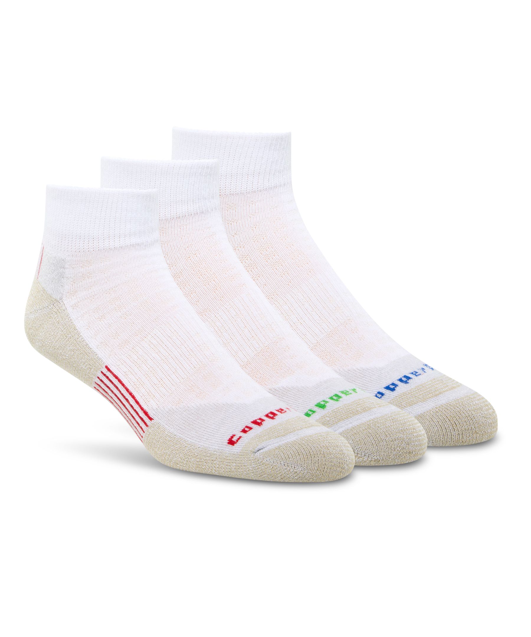 Copper Sole Men's 3 Pack Extreme Athletic Ankle Socks