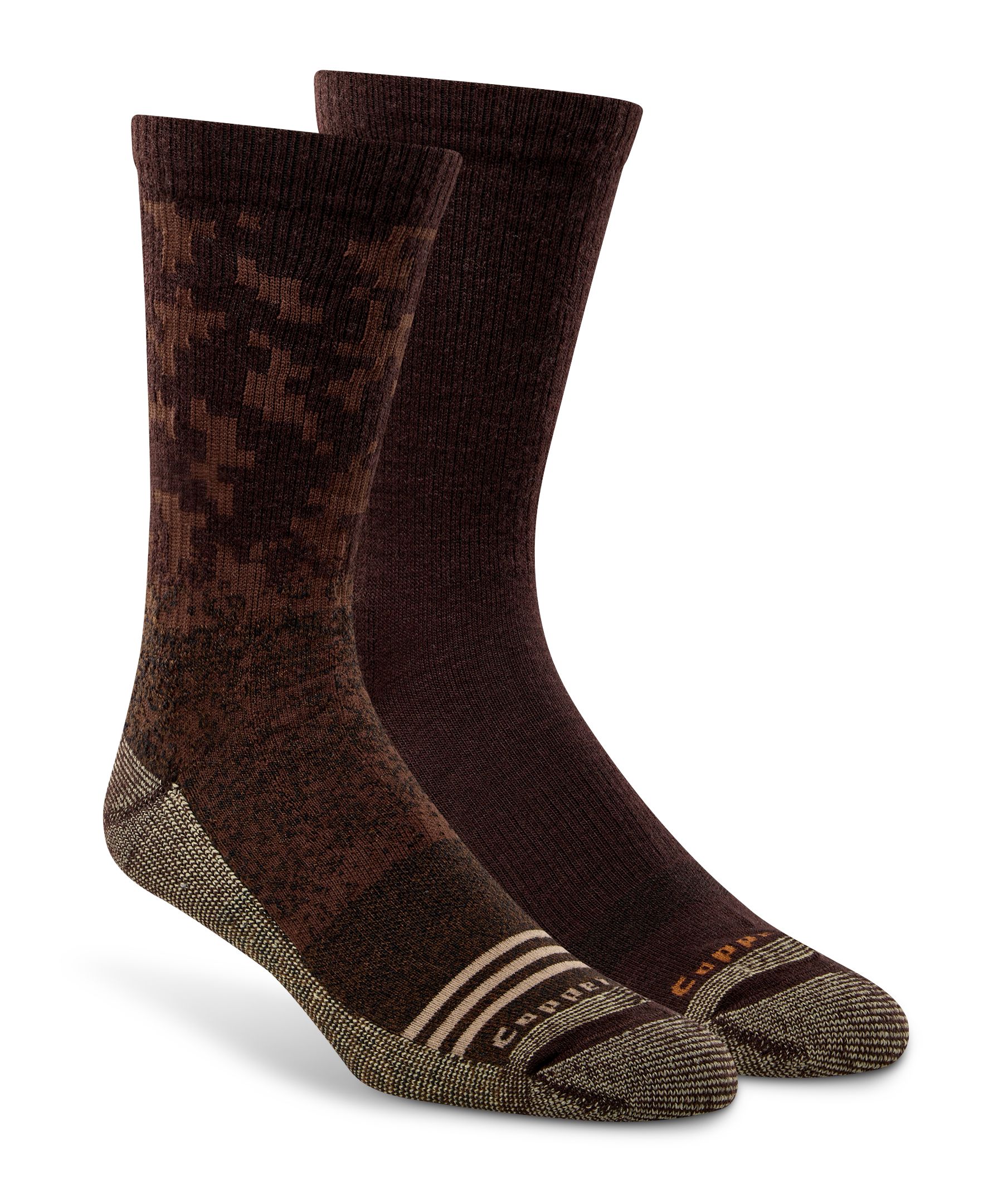 Copper Sole Men's Merino Wool Crew Socks 2-pk