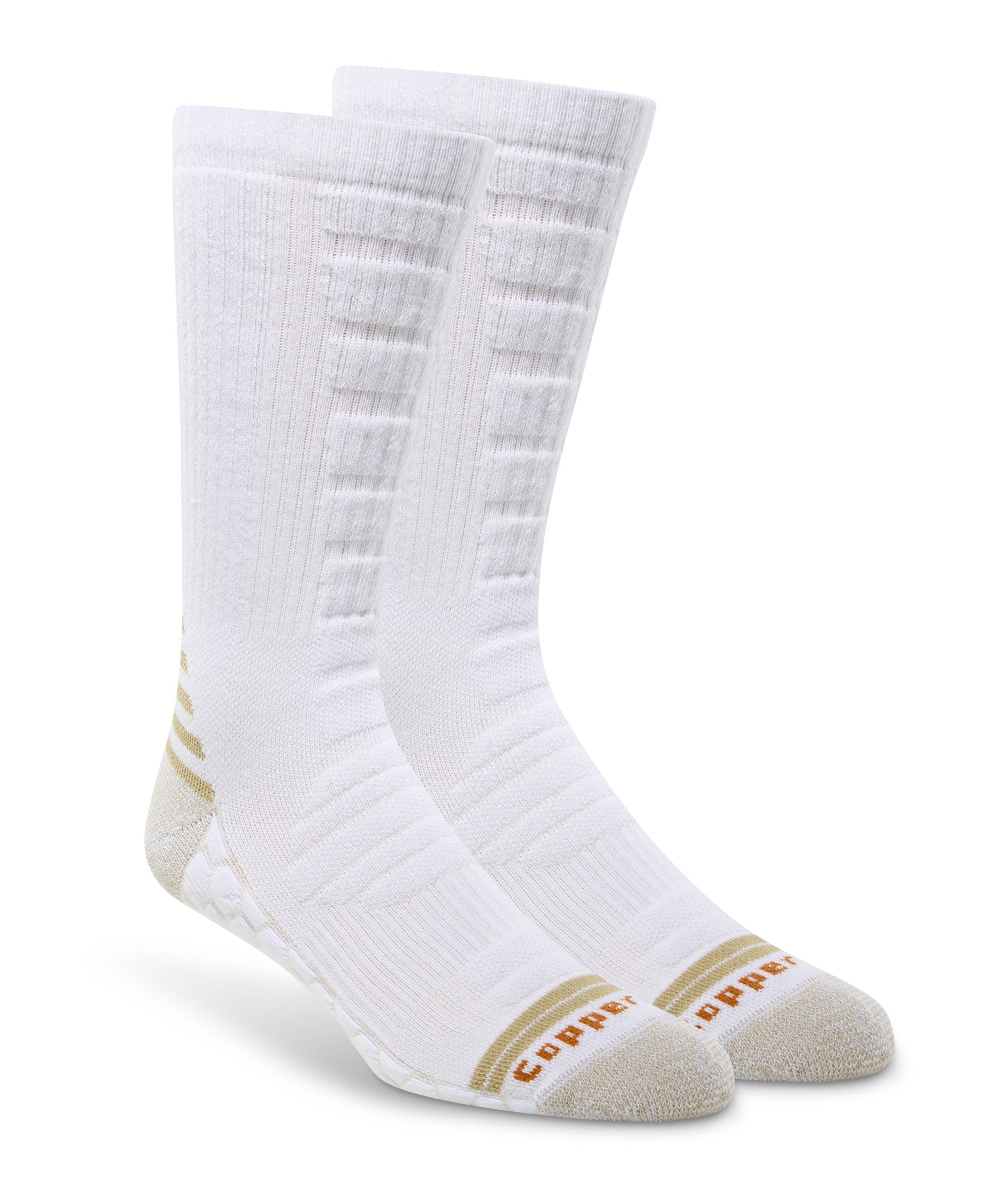 Copper Sole Men's Cushioned Max Boot Cushioned Socks 2-pk